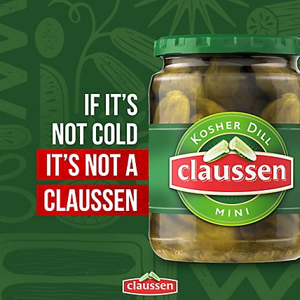 Claussen Kosher Dill Mini Pickles Jar - 20 Fl. Oz. - Image 1