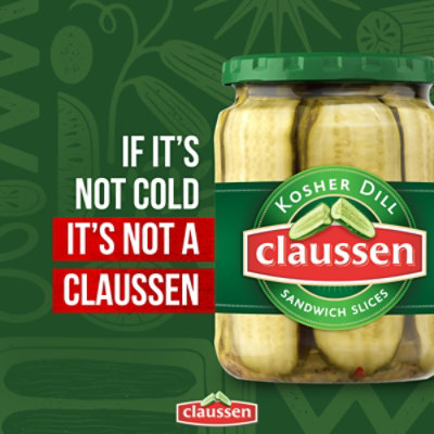 Claussen Kosher Dill Pickle Sandwich Slices - 20 Fl. Oz. - Image 3