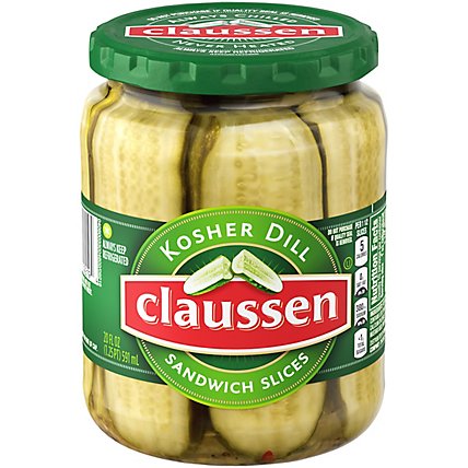 Claussen Pickles Kosher Dill Sandwich Slices - 20 Fl. Oz. - Image 2