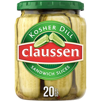 Claussen Kosher Dill Pickle Sandwich Slices Jar - 20 Fl. Oz. - Image 1