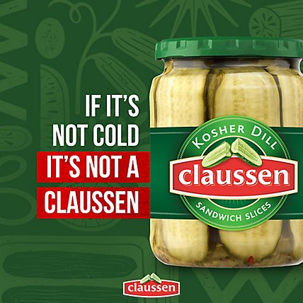Claussen Pickles Kosher Dill Sandwich Slices - 20 Fl. Oz. - Image 4