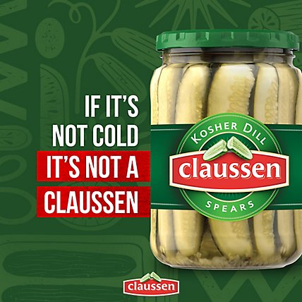 Claussen Kosher Dill Pickle Spears Jar - 24 Fl. Oz. - Image 1
