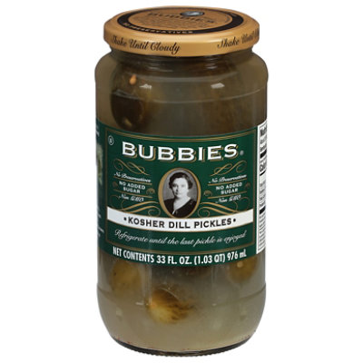  Bubbies Kosher Dill Pickles - 33 Fl. Oz. 