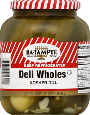 Ba-Tampte Pickles Kosher Dill Whole - 32 Oz - Image 2