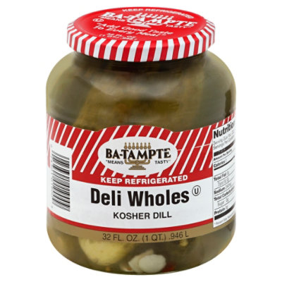 Ba-Tampte Pickles Kosher Dill Whole - 32 Oz - Image 1