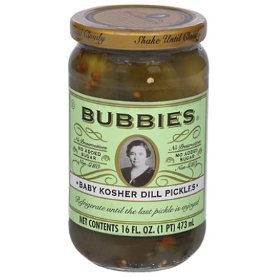 Bubbies Kosher Dill Pickles - 16.9 Fl. Oz. - Image 1