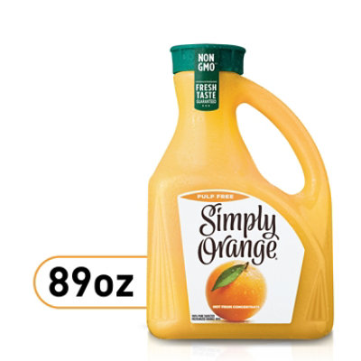 Simply Orange Pulp Free Juice Bottle, 52 Fl Oz