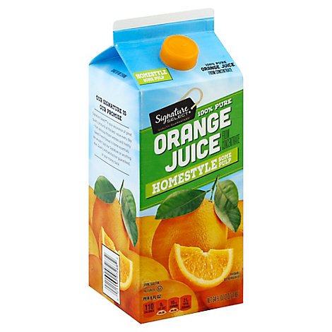 Signature SELECT Juice 100% Pure Orange Some Pulp Chilled - 64 Fl. Oz.