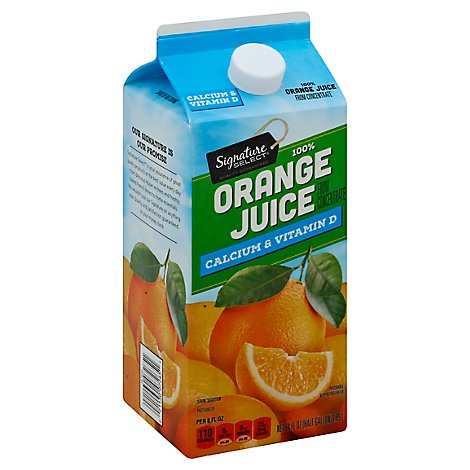 Signature SELECT Juice 100% Pure Orange Calcium & Vitamin D Chilled - 64 Fl. Oz.