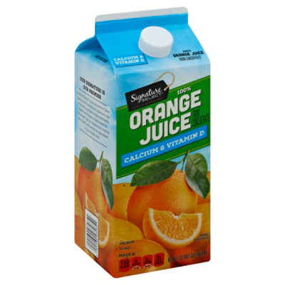Signature SELECT Juice 100% Pure Orange Calcium & Vitamin D Chilled - 64 Fl. Oz.