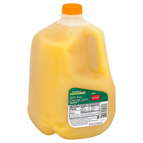 Signature SELECT Juice 100% Pure Orange No Pulp Chilled - 128 Fl. Oz.
