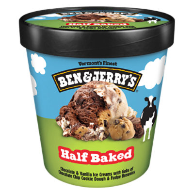 Ben & Jerrys Ice Cream Half Baked 1 Pint - 16 Oz