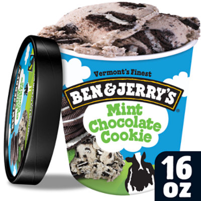 Ben & Jerrys Ice Cream Mint Chocolate Cookie 1 Pint - 16 Oz