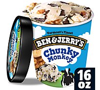 Ben & Jerrys Ice Cream Chunky Monkey 1 Pint - 16 Oz