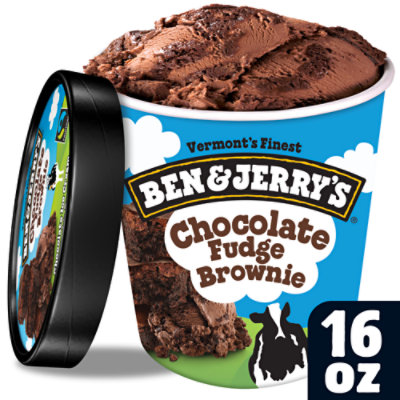 Ben & Jerrys Ice Cream Chocolate Fudge Brownie 1 Pint - 16 Oz