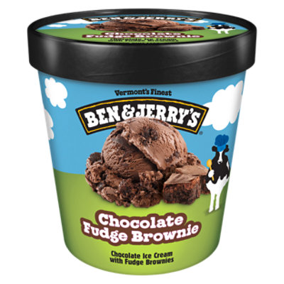 Ben & Jerrys Ice Cream Chocolate Fudge Brownie 1 Pint - 16 Oz