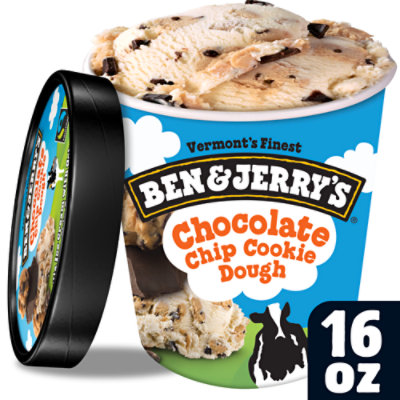 Ben & Jerrys Ice Cream Chocolate Chip Cookie Dough 1 Pint - 16 Oz