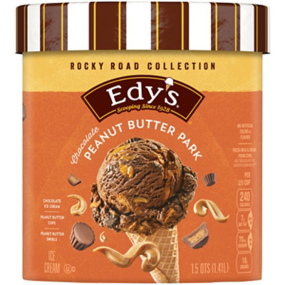 Edy's And Dreyer's Rocky Road Collection Chocolate Peanut Butter Park Ice Cream - 1.5 Quart - Image 2