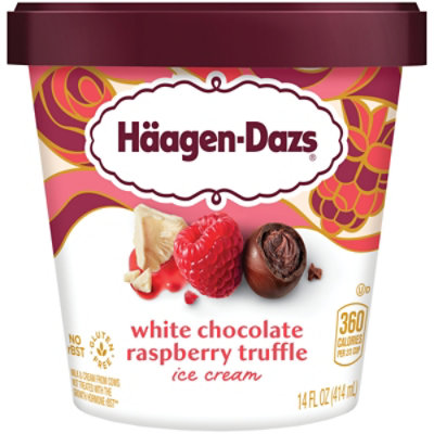 Haagen-Dazs White Chocolate Raspberry Truffle Ice Cream - 14 Oz - Image 4