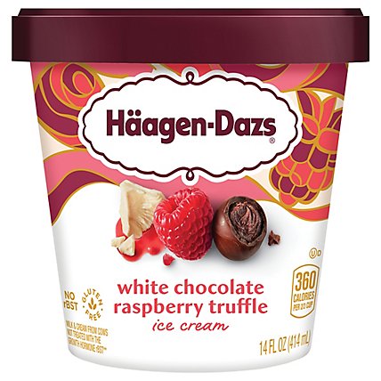 Haagen-Dazs Ice Cream White Chocolate Raspberry Truffle - 14 Fl. Oz. - Image 2