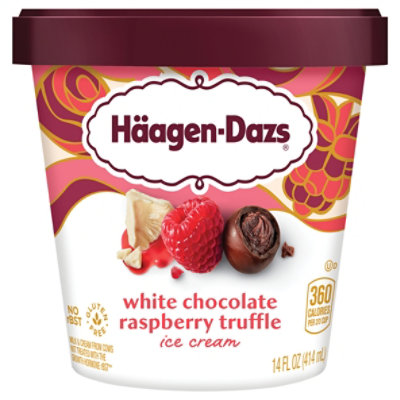 Haagen-Dazs White Chocolate Raspberry Truffle Ice Cream - 14 Oz - Image 2