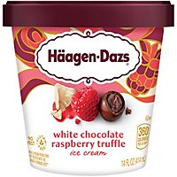 Haagen-Dazs Ice Cream White Chocolate Raspberry Truffle - 14 Fl. Oz. - Image 1