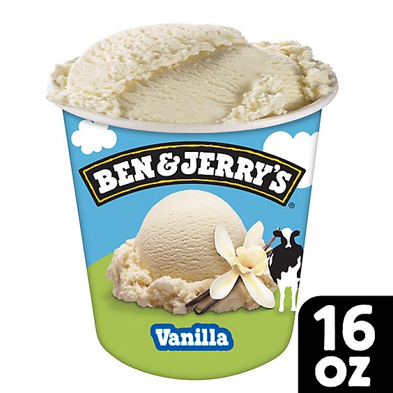 Ben & Jerry's Vanilla Ice Cream Pint - 16 Oz