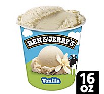 Ben & Jerrys Ice Cream Vanilla 1 Pint - 16 Oz