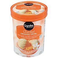 Signature SELECT Ice Cream Orange Sherbet & Vanilla - 1.75 Quart - Image 2
