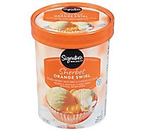 Signature SELECT Ice Cream Orange Sherbet & Vanilla - 1.75 Quart