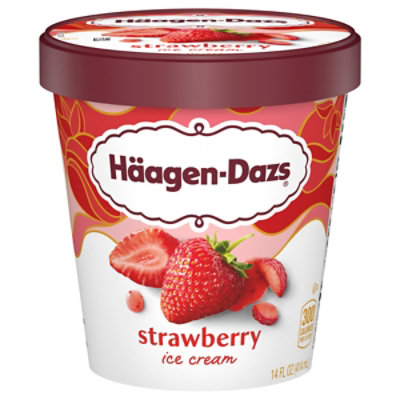Haagen-Dazs Strawberry Ice Cream - 14 Oz - Image 1