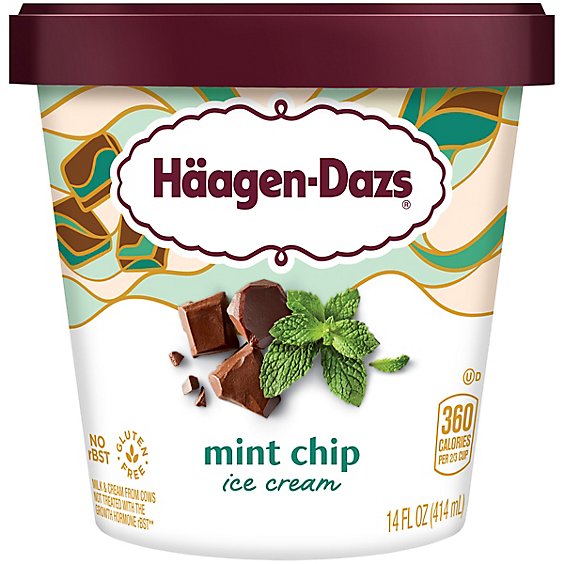 Haagen-Dazs Ice Cream Mint Chip - 14 Fl. Oz.