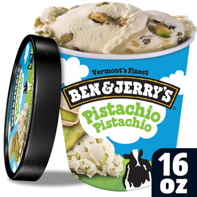 Ben & Jerry's Pistachio Ice Cream Pint - 16 Oz