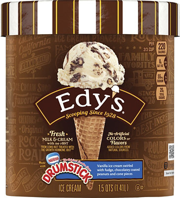 Dreyers Edys Ice Cream Classic Nestle Drumstick - 1.5 Quart