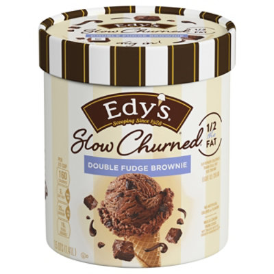 Dreyers Edys Ice Cream Slow Churned Light Double Fudge Brownie - 1.5 Quart - Image 3