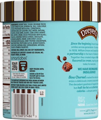 Dreyers Edys Ice Cream Slow Churned Light Double Fudge Brownie - 1.5 Quart - Image 6