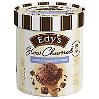 Dreyers Edys Ice Cream Slow Churned Light Double Fudge Brownie - 1.5 Quart - Image 2