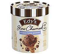 Dreyers Edys Ice Cream Slow Churned Light Double Fudge Brownie - 1.5 Quart