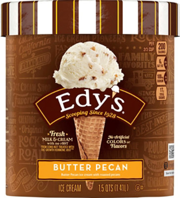 Edy’s And Dreyer’s Grand Butter Pecan Ice Cream - 1.5 Quart - Image 2