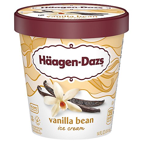 Haagen-Dazs Ice Cream Vanilla Bean - 14 Fl. Oz.