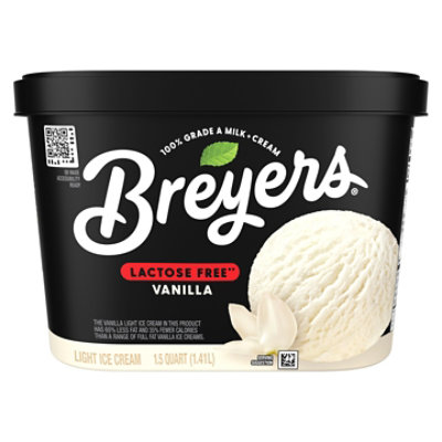Breyers Vanilla Lactose Free Ice Cream - 48 Oz