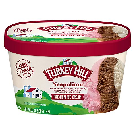Turkey Hill Ice Cream Premium Neapolitan - 48 Oz
