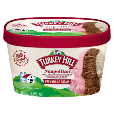 Turkey Hill Ice Cream Premium Neapolitan - 48 Oz