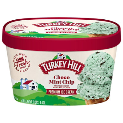 Turkey Hill Ice Cream Premium Original Recipe Choco Mint Chip 48 Oz Vons