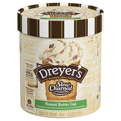 Dreyers Edys Ice Cream Slow Churned Light Peanut Butter Cup - 1.5 Quart - Image 4