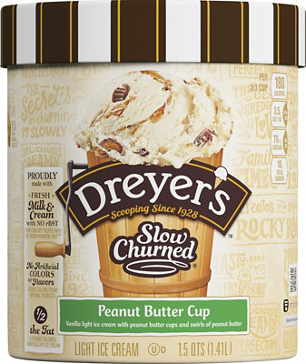 Dreyers Edys Ice Cream Slow Churned Light Peanut Butter Cup - 1.5 Quart - Image 1