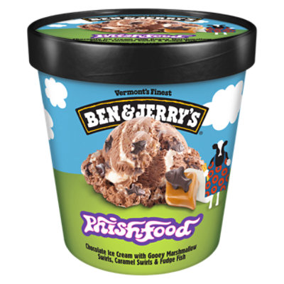 Ben & Jerrys Ice Cream Phish Food 1 Pint - 16 Oz