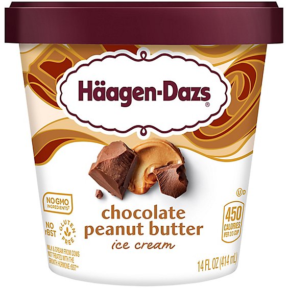 Haagen-Dazs Ice Cream Chocolate Peanut Butter - 14 Fl. Oz.