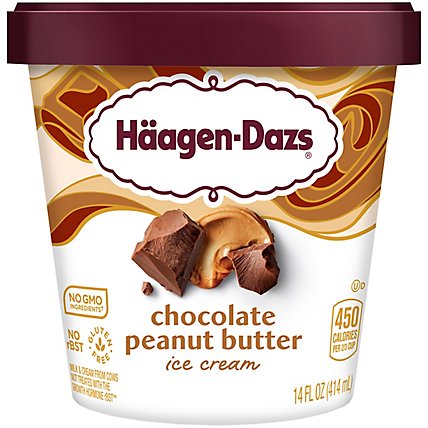 Haagen-Dazs Ice Cream Chocolate Peanut Butter - 14 Fl. Oz. - Image 1