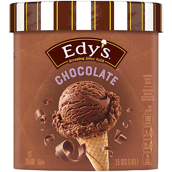 Edy's And Dreyer's  Grand Chocolate Ice Cream - 1.5 Quart